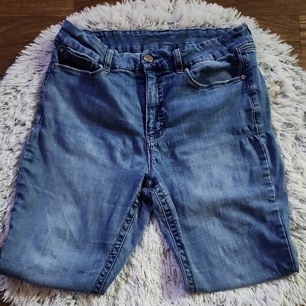 Seven7 Women's Blue Ankle Jeans